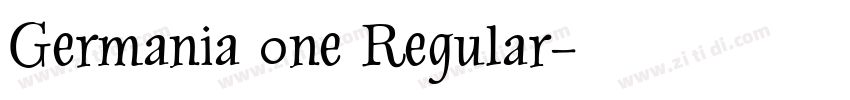 Germania 0ne Regular字体转换